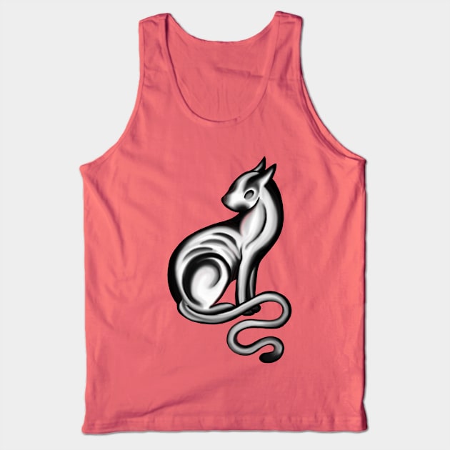 Devine Feline Tank Top by Haack Art